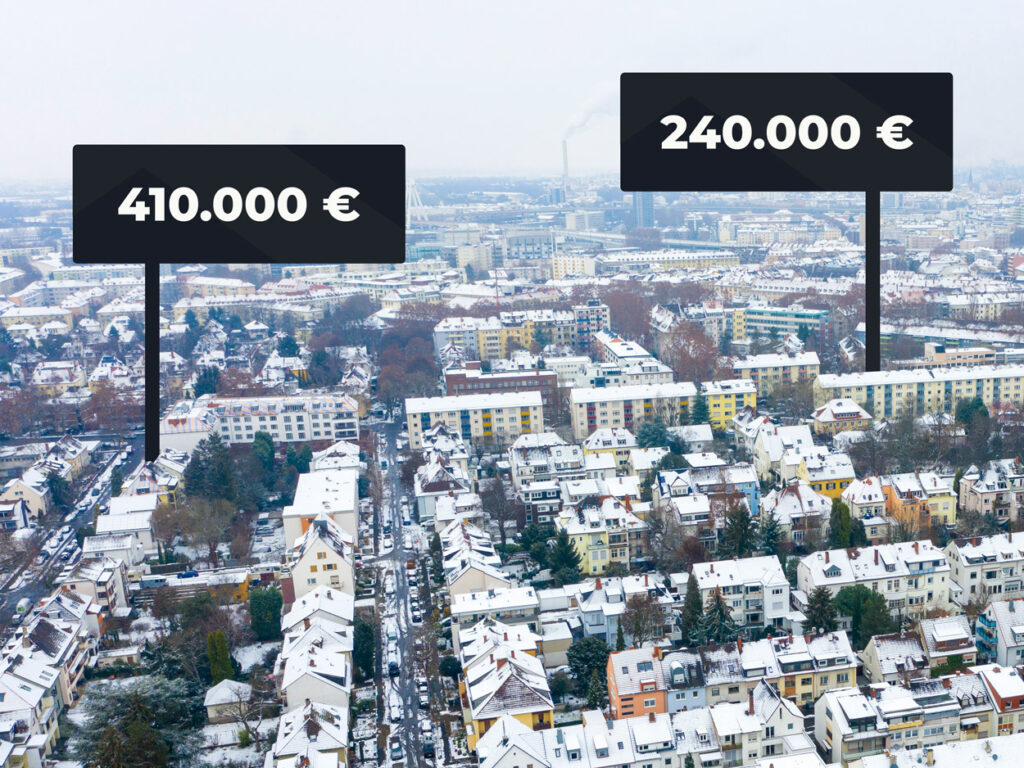 Immobiliengutachter bewertet ein Haus und eine Wohnung in Ludwigshafen am Rhein